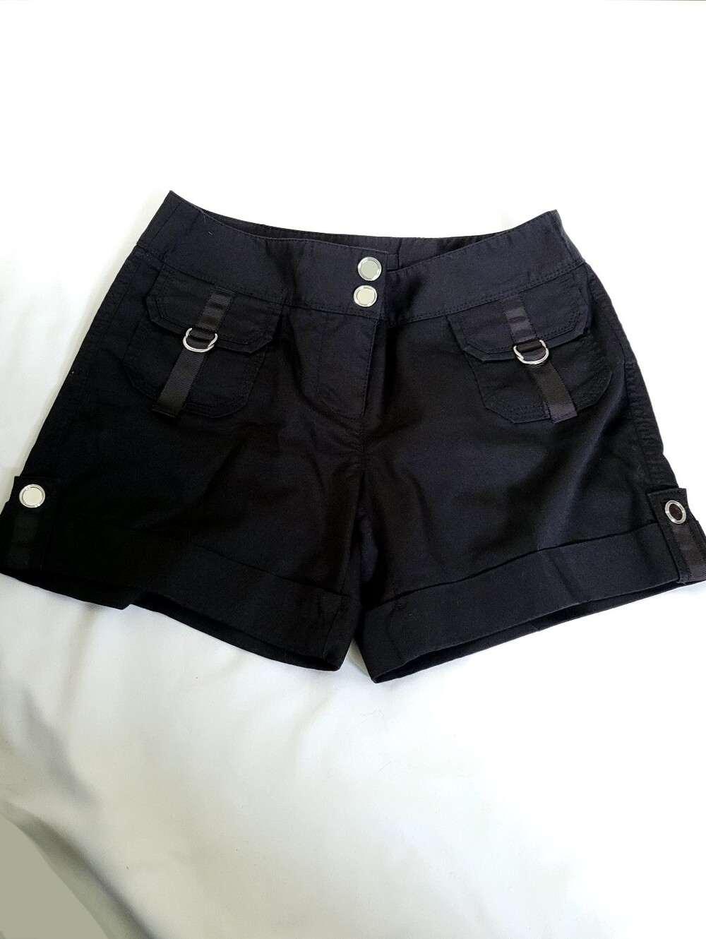 White House Black Market Black Cargo Short with D-Ring Details